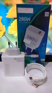 Charger INFNIX HOT 40i 280W Super Vooc Fast Charger Support Fast Charging