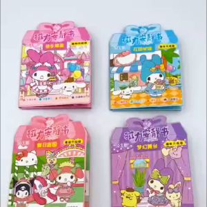 TAIYO DIY Magnetic Quiet Book Sanrio Small Kecil Karakter Magnet Paper Doll Boneka Kertas