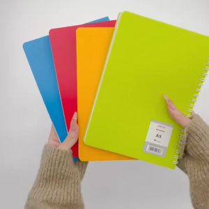 A5 Notebook Spiral Notepad PP Cover Waterproof Double Metal Ring Loose Leaf Composition Notebook