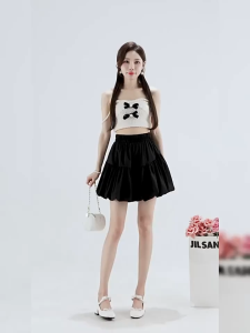 Chân váy bí ngô dáng ngắn chữ A chất gió nữ 2 lớp lưng chun co giãn che khuyết điểm CV70 chân váy bigsize nhiều màu