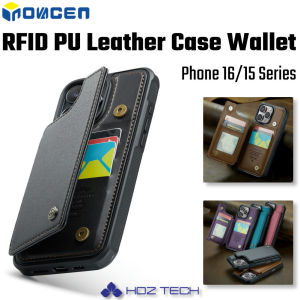 INOVAGEN RFID Blocking Phone Case For 16 15 16Pro 16ProMax SeriesLeather Phone Case Wallet with Card SlotShockproof Multicolor