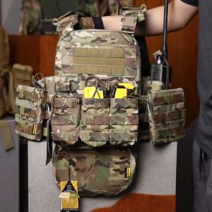 Emersongear Tactical 7.62 Triple Open Top Magazine Pouch 762mm Mag Bag Rifle Panel Hunting Hiking Combat Outdoor Nylon EM9062RG