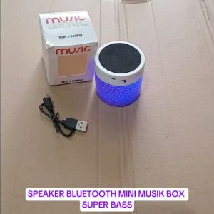 V185 ORI SPEAKER BLUETOOTH MINI LAMPU LED MUSIK BOX MOTIF KACA SUPER BASS CORAK BLUETOTH SPEKER SPK.