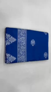 [PRE ORDER : 10 DAYS] Traditional Soft Lichi Silk Festive Saree - Elegant Woven All-Over Jacquard Pattern with Matching Border Blouse | 6066 |