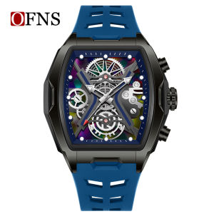 OFNS1213 Fashion Mens Quartz Watch Luminous Wristwatch Waterproof Silicone Strap Sports Leisure Watches for Man Reloj Hombre -2