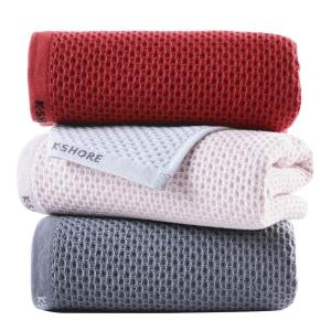 King Shore | Cotton Honeycomb Bath Towel Fast Absorption