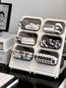 Large Capacity Slant Insert Style Desk Pen Holder Office Supplies Storage Box Children Boys Girls Bookshelf Pen Stand