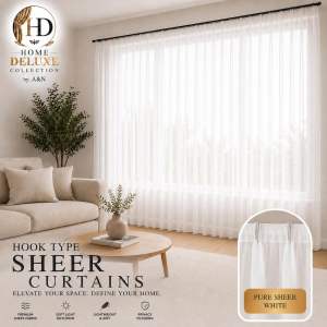 Hook Type Curtains with 10 PCS Hook Freebies