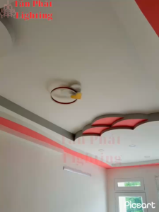 Đèn Mâm LED Ốp Trần Hình Trái Tim Trang Trí Phòng Khách Phòng Ngủ Led 3 Màu OTA8875 220V Tân Phát
