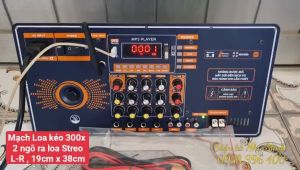 MẠCH LOA KÉO 300X - ÂM THANH STREO (L-R) 300W x 2 ngõ ra loa ( có lựa chọn kèm mic/không mic)