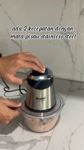 Arashi Blender Chopper 2in1 Stainless Penggiling Daging Bumbu ACM-1506