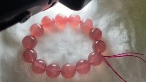 Natural Crystal Pigeon Bloody Strawberry Quartz 天然水晶 白水体鸽血红草莓晶 15mm+