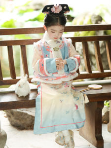 Autumn Winter Fleece Lined Childrens Cheongsam Set Baby Girls Traditional Chinese Costume Cotton Blend Fabric Long Sleeve