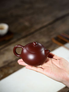 Yixing Pure Handmade Purple Clay Pot Raw Ore Purple Cinnabar Sand Large Capacity Yung Days Pot For Home Kung Fu Xi Shi Antique Teapot