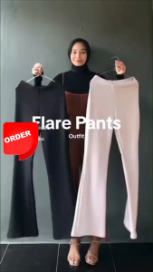 [NEW ARVAL]FLARE PANTS-KULOT HIGHWAIST CUTBRAY WANITA SCUBA PREMIUM