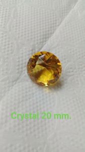 crystal 2 cm.1 ชิ้น ไม่มีรู #เพชรเทียม#คริสตัลกลมก้นแหลมเจียเหลี่ยม ผสมสีในเนื้อแก้ว ใช้งานกลางแจ้ง แช่น้ำ ตากแดด ได้ไม่ลอก