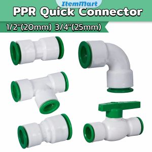 ItemMart PPR Quick Connector Hot/Cold Water Pipe PE Fittings 1/2(20mm) 3/4(25mm)