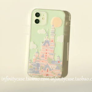 Ins Style Oil Painting Castle Transparent Phone Case for  12Promax 16 17Promax 14Plus Mobile Phone Covers Artistic ness