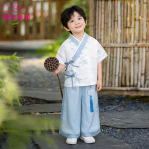 XINYUTONGGE | Bộ Hanfu Mùa Hè Vải Mỏng Cho Bé Trai Kiểu Giao Lĩnh Thời Nhà Minh