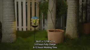 Solar Frog Statue Lawn Lamp Outdoor Hummingbird Bird Feeder Solar Garden Light with LED String Light for Yard Lawn Pathway Decor
