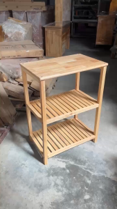 Ori House Kệ Đa Năng Để Lò Vi Sóng 3 Tầng Gỗ Cao Su Hàng Lắp Ráp Kích Thước 80x38x60cm Tiện Lợi Cho Sắp Xếp Đồ Dùng