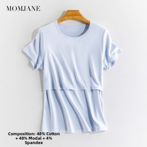 Mom Jane | Breastfeeding Short Sleeve T-Shirt for Pregnant Women Lightweight