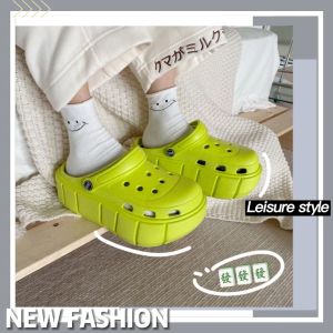 รองเท้าหัวโตส้นหนา รองเท้าแฟชั่นผญ สับพร้อมส่งเลย รองเท้าติดการตูน สาวๆ พลาดไม่แจ้ง