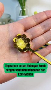 1pcs sendok Teh Kopi GOLD / sendok kue cake / sendok dessert / sendok minuman / sendok gula garam / sendok pengaduk