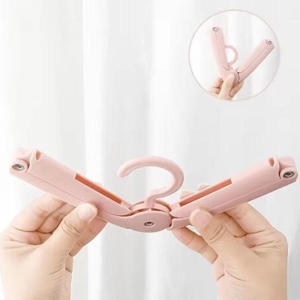 Folding Hanger ​for Clothes Drying Multifunctional Hanger Rack Travel Folding Portable Clothes Drying Rack Home Supplies