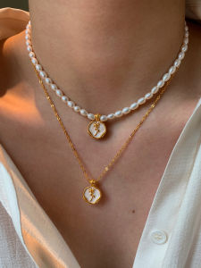 CAFFTI | Freshwater Pearl Tulip Pendant Necklace