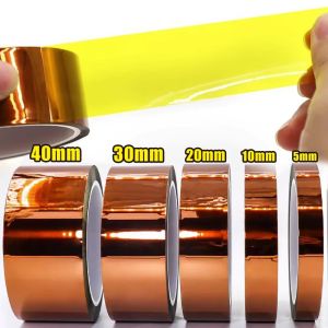 👍33m Long Gold Finger High Temperature Resistant Tape Polyimide Tape Anti Static Circuit Board Lithium Battery Insulation Tape