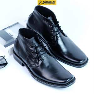Sepatu Pantofel High Boots Kulit / Sepatu Formal PDH Boots