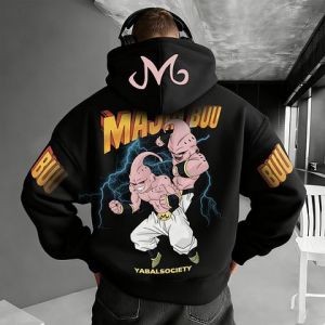 Oversized Anime Hoodie Men Women Dragon Ball Majin New Autumn Winter Y2k Streetwear Sweatshirt Pullover Casual Long Sleeves Tops