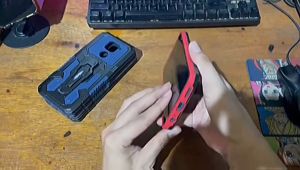 Case Infinix Note 11 Pro Casing Armor Belt Clip Kick Standing Cover Hardcase Robot