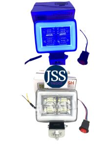 Lampu tembak plus angel biru strobo blitz LED CWL Daymaker Mini  12 mata 2 susun Angel Biru Sorot motor mobil 12volt lampu tembak sorot strobo blit