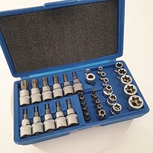 Tool-Hive - Bộ Khẩu Tuýp E & Đầu Lục Giác Hoa Thị 34 Chi Tiết Chất Lượng Cao & Đa Dạng