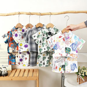 2PS Childrens Clothing Set Men/Girls T-shirt + Shorts Summer Cotton Cartoon Casual Boys Sports Suit Childrens Childrens Cloth