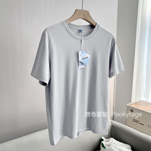 7A Antibacterial Mulberry Silk Mens T-shirt round Neck Short Sleeve Breathable Spring Summer Fashion Urban Style Pookytage