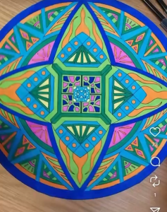 Mont Marte Mandala Colouring Canvas Round Signature 30 x 30cm 4 beautiful designs