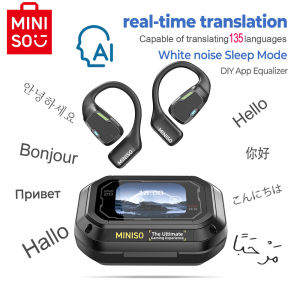 Miniso | [AI Translator] MINISO M98 Wireless Headphones OWS Sports Bluetooth Earphones Gaming Headset ASMR APP Translation Earbuds IPX5