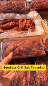 SEEDLESS SPICY DRIED TAMARIND Dried Whole Tamarind With Sweet And Sour Spicy 100g 250g 500g