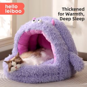 HELLOLEIBOO | Warm and Non-Collapsible Pet Bed