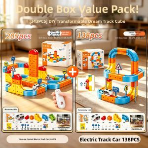 JINGDATOYS | Magic Changeable Magnetic Track Car Blocks Intelligent Assembly Toy