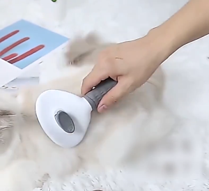 Pet Grooming Comb for Dogs & Cats - Self-Cleaning Hair Removal Tool Gentle on Skin Effective Deshedding for All Breeds