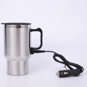 Car-Mounted Electric Heating Water Bottle 12V 24V for Large Cargo Trucks Boiling Water Cup Insulated Hot Water Heater