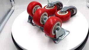 Roda 2 Inch PVC Merah & Aksesoris Furniture Troly Kastor