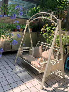 ZIYEYANGTAI | Outdoor Garden Swing Iron Art Double Seat