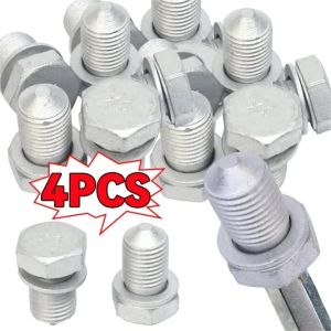【Pphha】4Sets Car Oil Drain Screw Washer Engine Oil Pan Gearbox Screw Bolt Replaceable Accessories for Volkswagen Audi N90813202