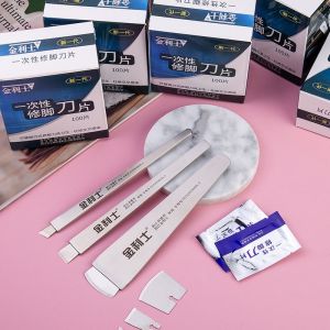 Disposable Foot Care Kit with Blade Holder for Dead Skin And Callus Removal Printable Personalized Professional Nail Salon Supplies