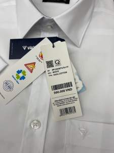 (8P2266)Áo sơ mi viettien ngắn tay lai ngang fom regular fit(ôm nhẹ )